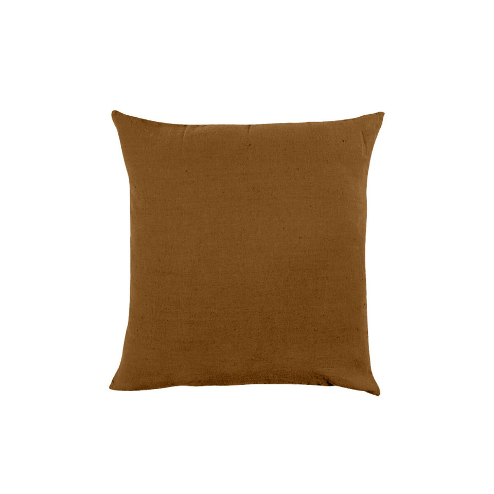 Housse de Coussin XXL PORTICCIO en Lin Lavé - HARMONY HAOMY Couleur:Gold Dimensions:80 x 80