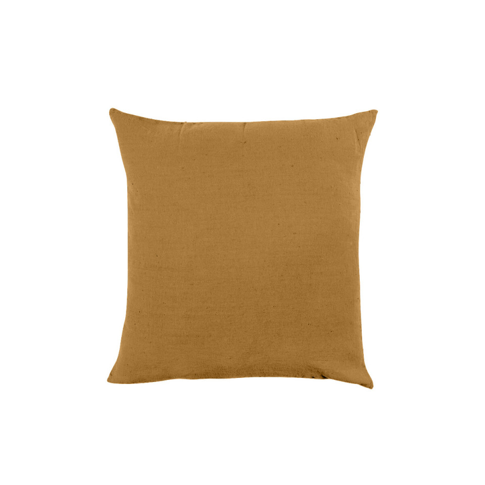 Housse de Coussin XXL PORTICCIO en Lin Lavé - HARMONY HAOMY Couleur:Gold Dimensions:80 x 80