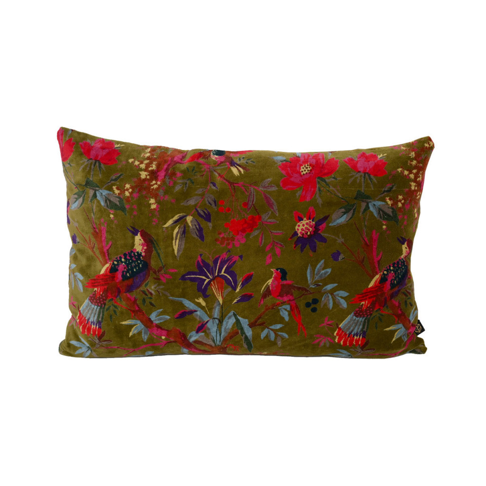 Housse de Coussin BIRDY en Velours - HARMONY HAOMY Couleur:Olive Dimensions:40 x 60