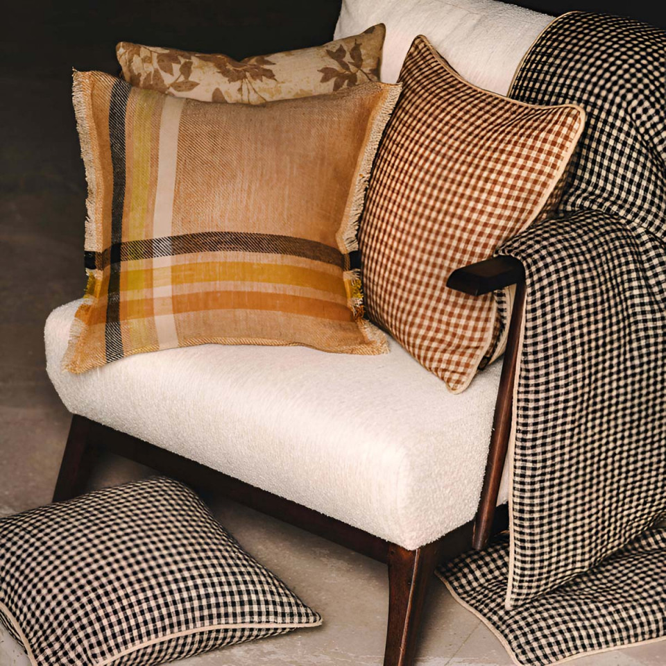 Housse de Coussin MALIBU en Lin Chiné