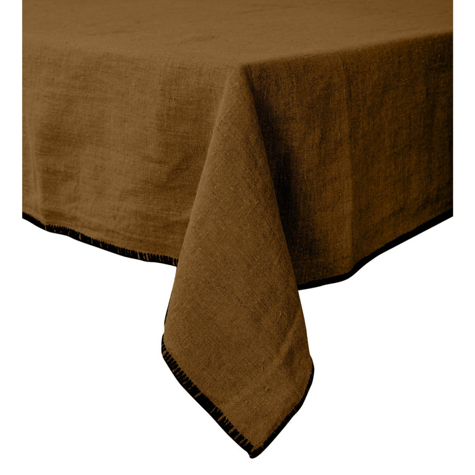 Nappe de Table Lin Lavé LURI - Finition Surjet - HARMONY HAOMY  