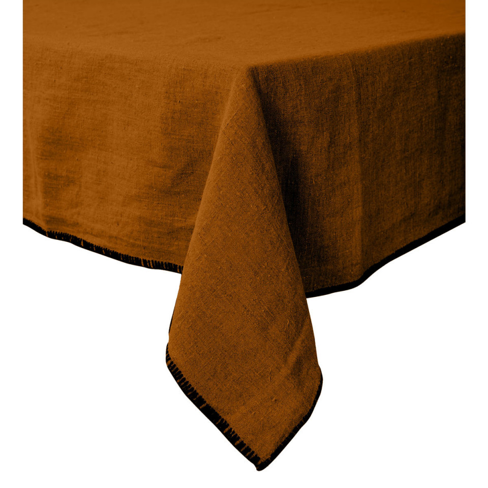 Nappe de Table Lin Lavé LURI - Finition Surjet - HARMONY HAOMY  