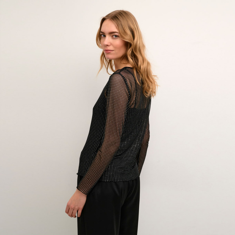 Lina Long Sleeve T-Shirt noir