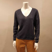 Pull col V Laine Cachemire SAKE Macadam