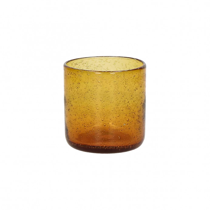 Gobelet en Verre VICO Ambre - Diam 8 x H 8,2 cm - POMAX