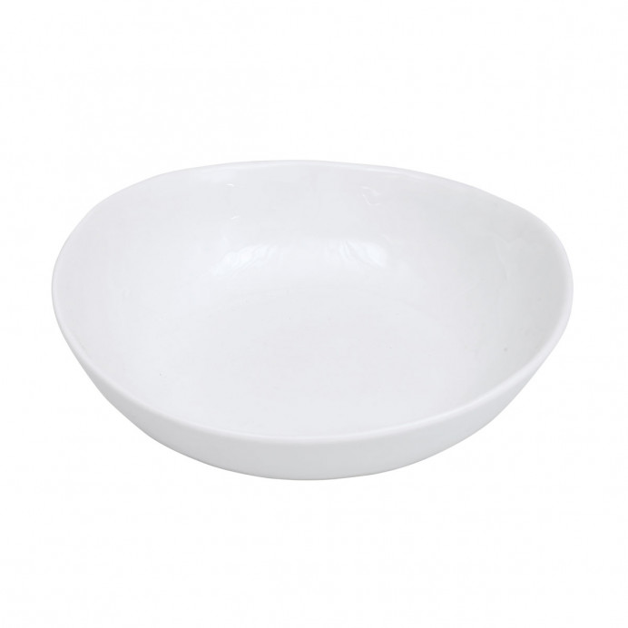 PORCELINO WHITE -bol à céréales - ovale - porcelaine - L 17 x W 16 x H 4 cm - POMAX