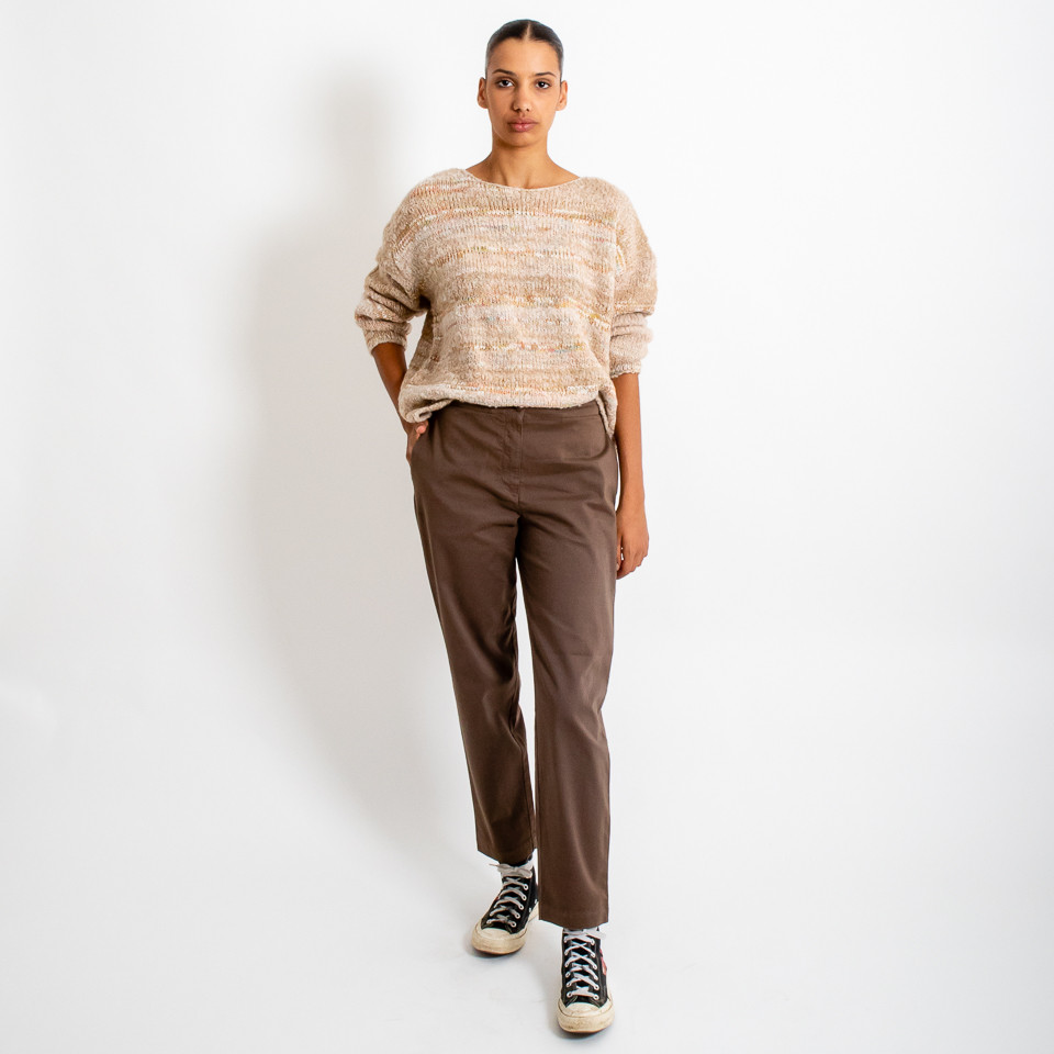 Pantalon en toile ELLORY Taupe