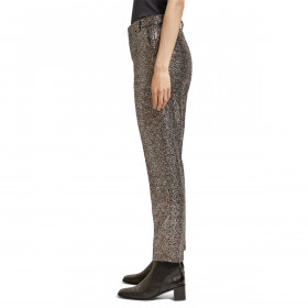 Lowry mid rise slim pant in mixed sequins Black