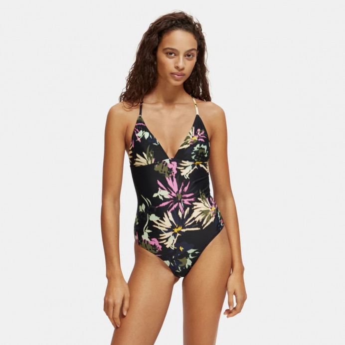 Scotch And Soda Printed bathing suit Aster Black - SCOTCH AND SODA
