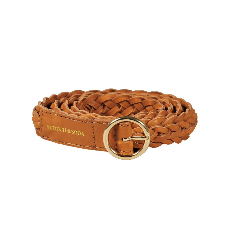 Braided leather belt Biscotti  