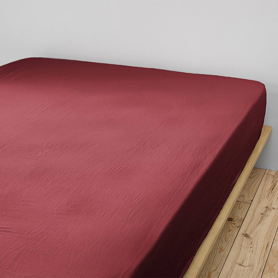 Drap housse Gaze de Coton Unie GAÏA