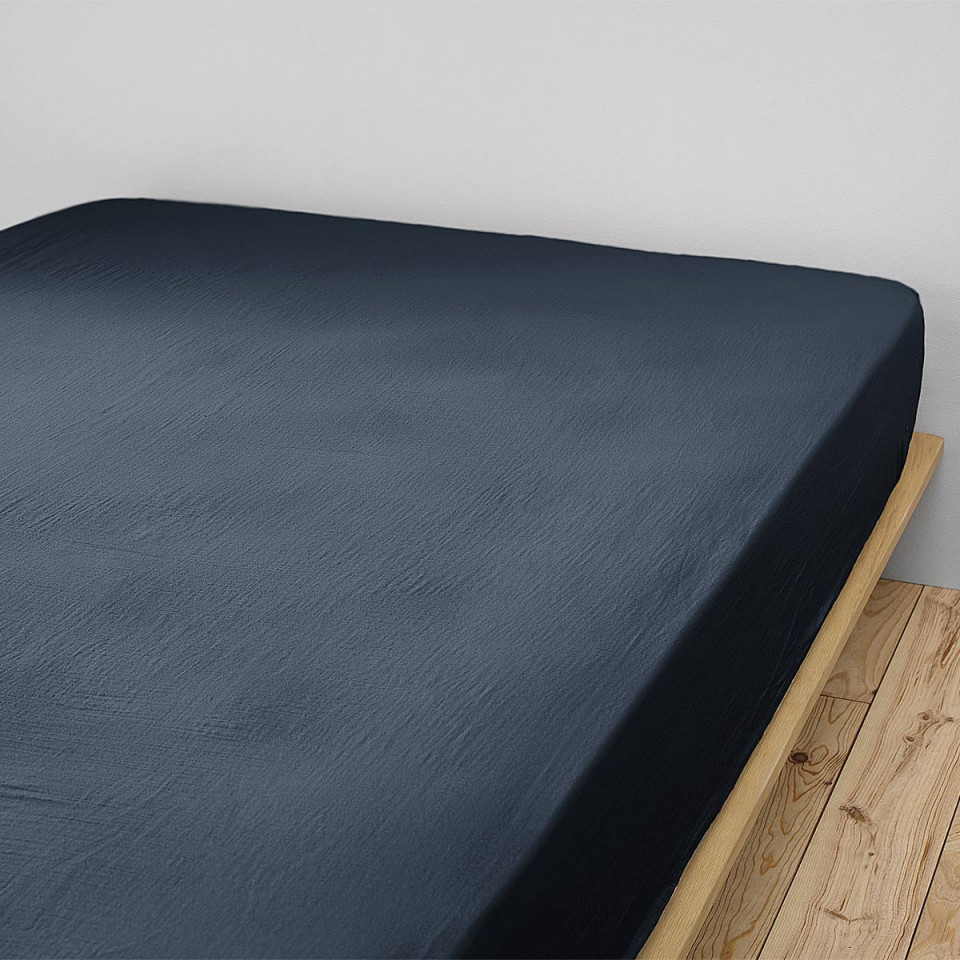 Drap housse Gaze de Coton Unie GAÏA
