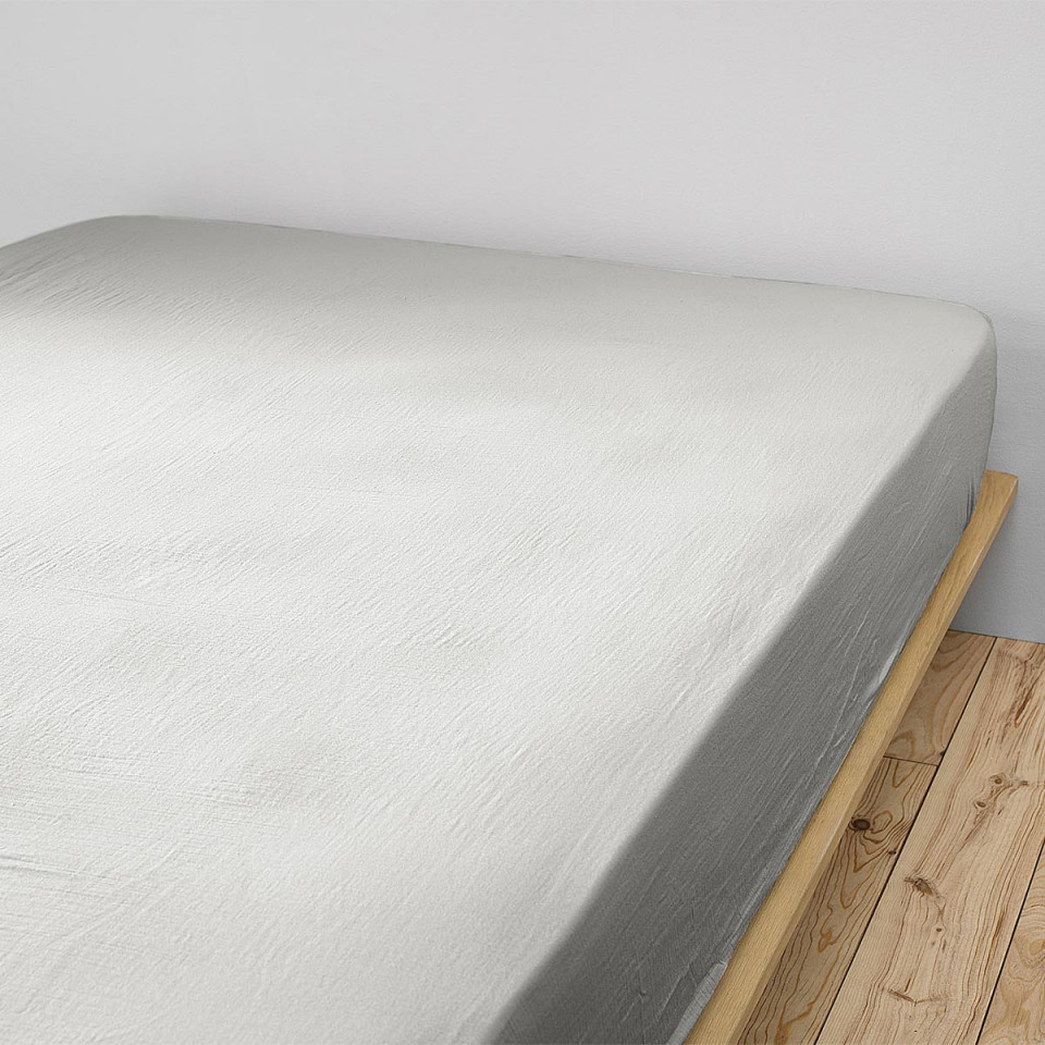 Drap housse Gaze de Coton Unie GAÏA