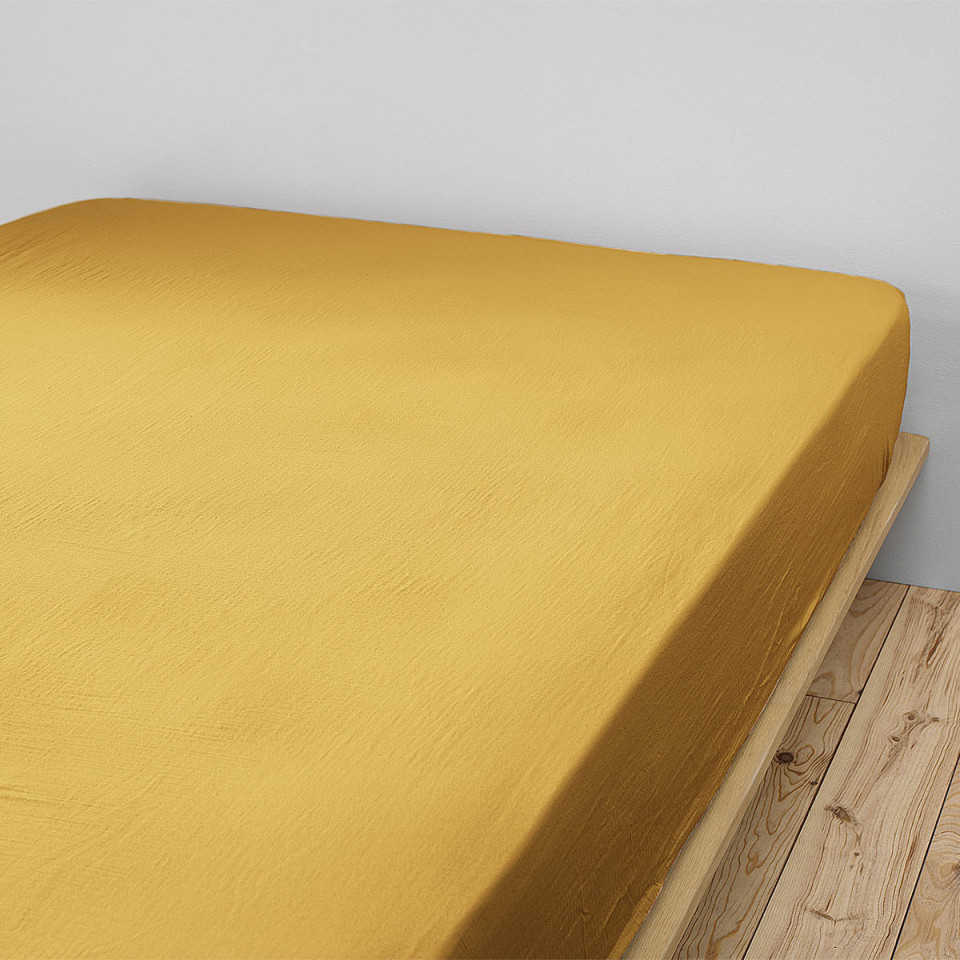 Drap housse Gaze de Coton Unie GAÏA