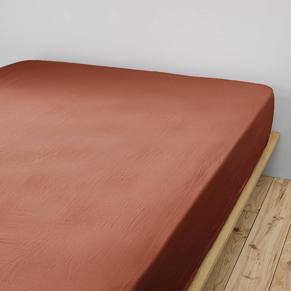 Drap housse Gaze de Coton Unie GAÏA
