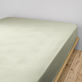 Drap housse Gaze de Coton Unie GAÏA