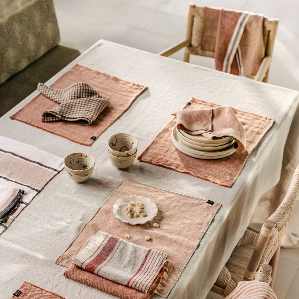 Nappe de Table GRANVILLE en Lin Lavé Tissé