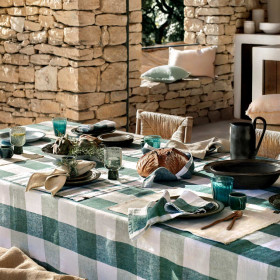 Serviettes de Table PALMA en Lin Lavé Tissé