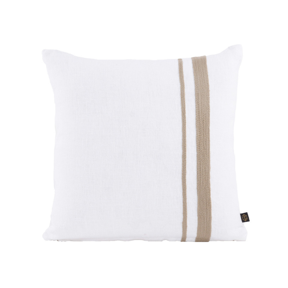 Housse de Coussin MALAGA en Lin Brodé