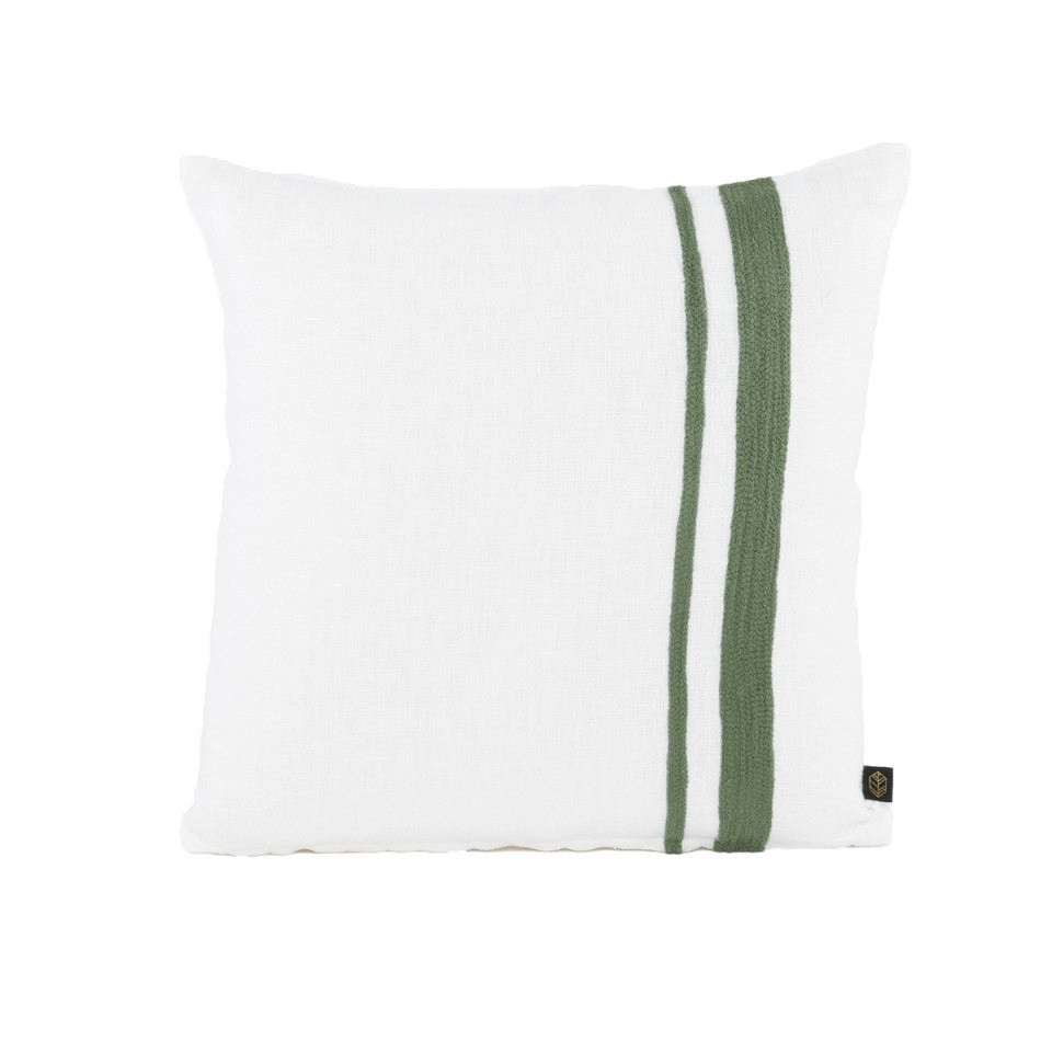 Housse de Coussin MALAGA en Lin Brodé