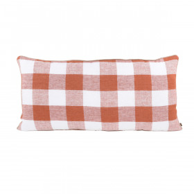 Housse de Coussin 100% Lin à Gros Carreaux PALMA