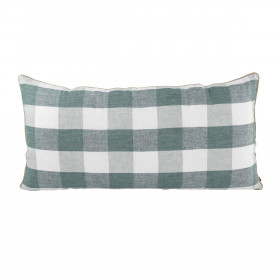 Housse de Coussin 100% Lin à Gros Carreaux PALMA