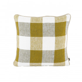 Housse de Coussin 100% Lin à Gros Carreaux PALMA