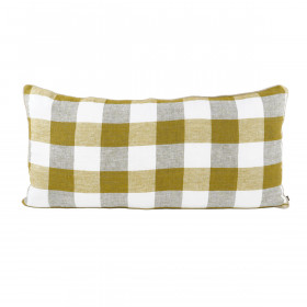 Housse de Coussin 100% Lin à Gros Carreaux PALMA