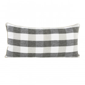 Housse de Coussin 100% Lin à Gros Carreaux PALMA