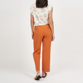 Pantalon en gaze de coton Poma 