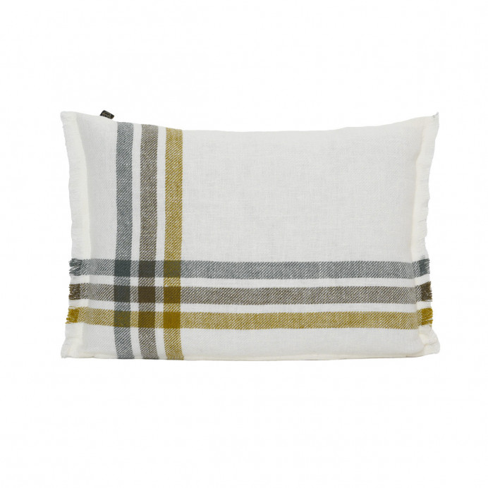 Harmony Textile - Haomy Housse de Coussin PAROS en Lin Brodé