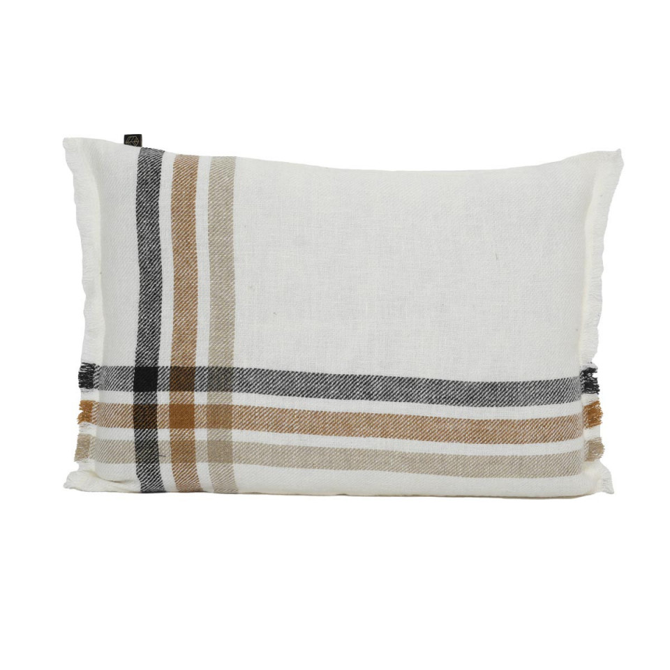 Housse de Coussin PAROS en Lin Brodé - HARMONY HAOMY 