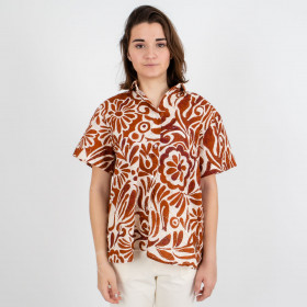 Chemise manches courtes brodées Sada Kate 
