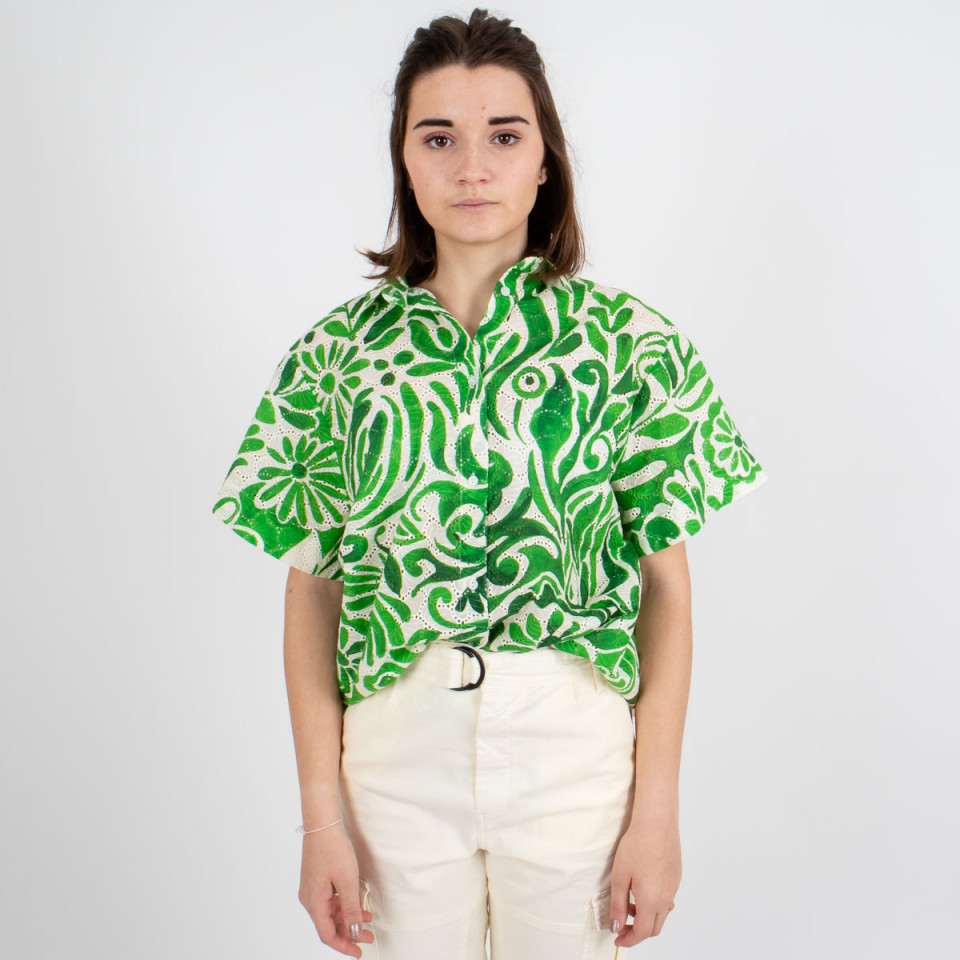 Chemise manches courtes brodées Sada Kate 