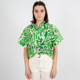 Chemise manches courtes brodées Sada Kate 