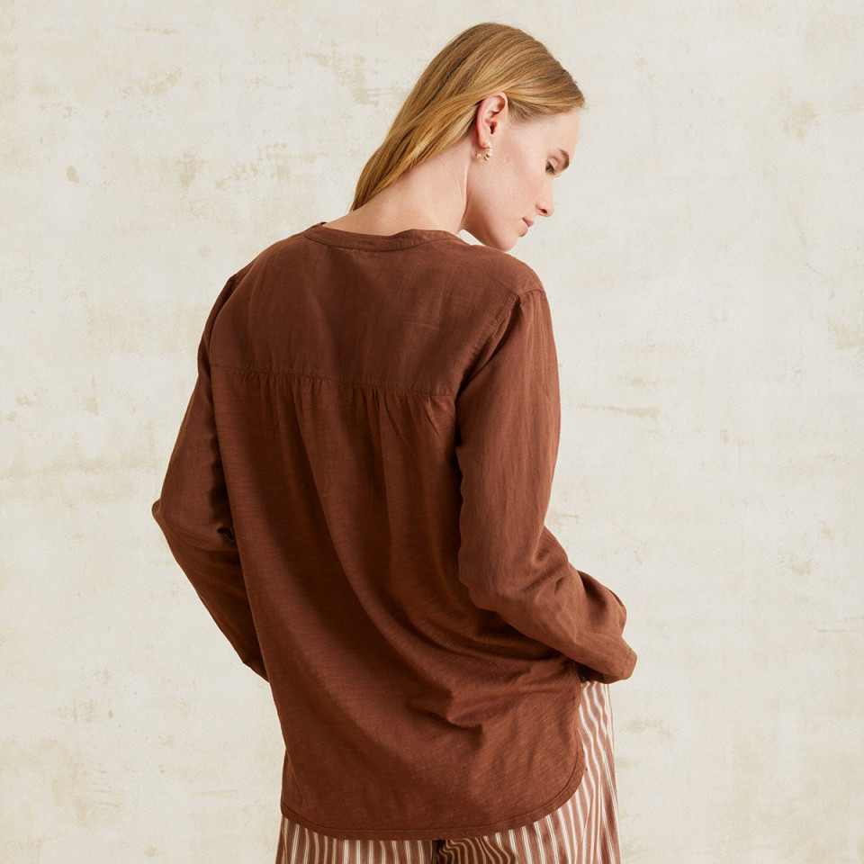 Chemise manches longues col V Gina 