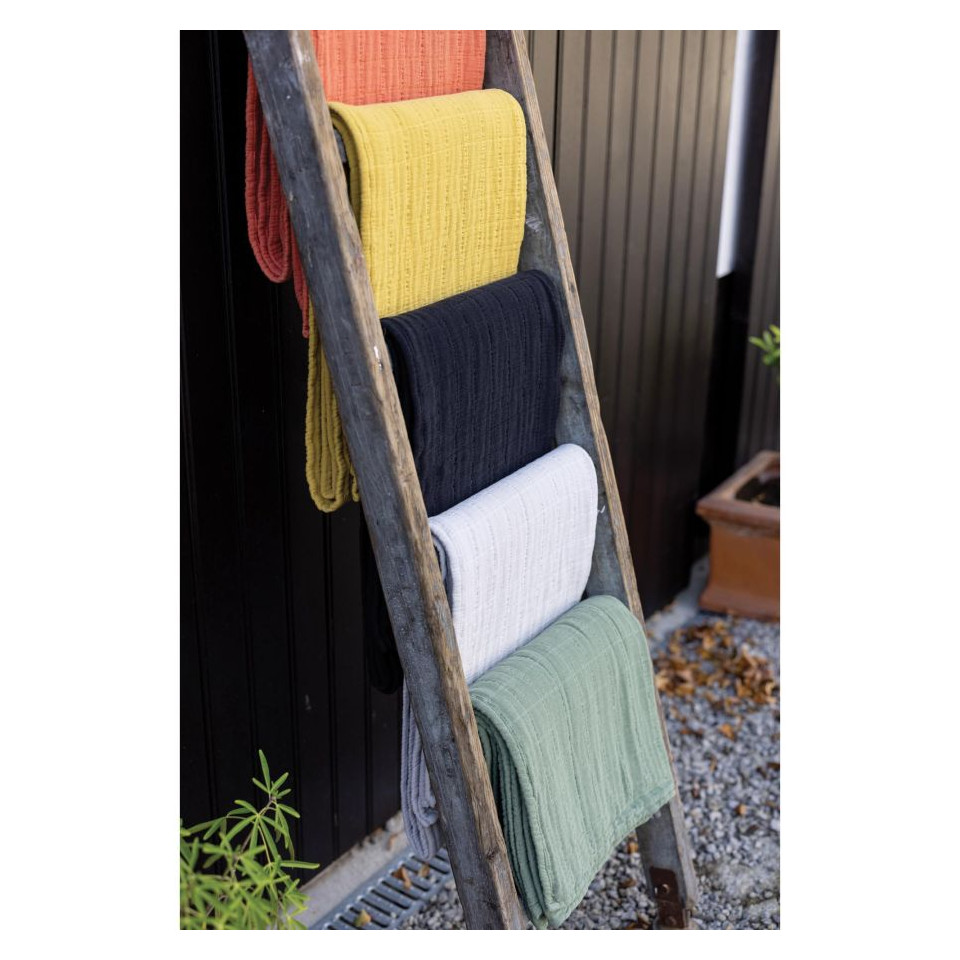 Jeté de lit en coton recyclé Lisa