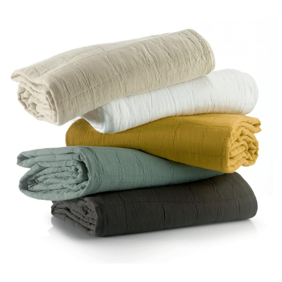 Jeté de lit en coton recyclé Titou