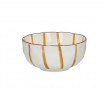 MYKONOS Bol à Soupe en Porcelaine Jaune et Blanc