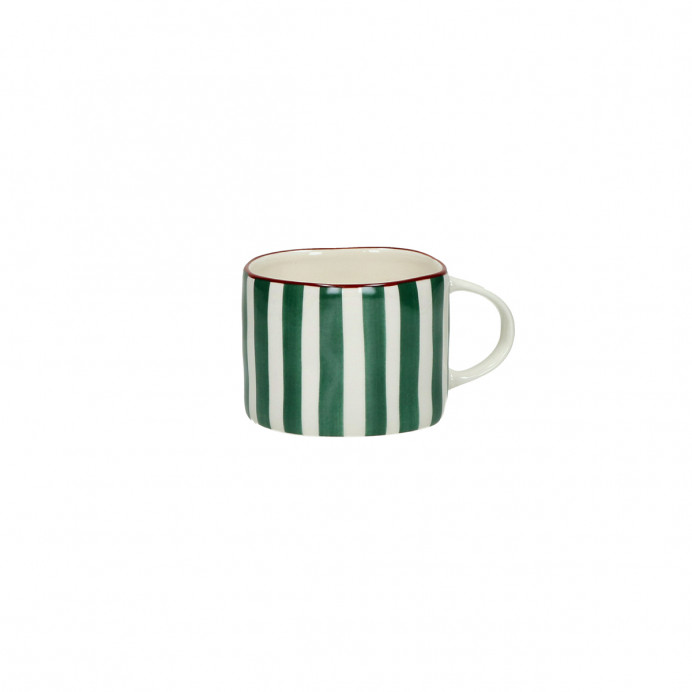 MYKONOS Mug en Porcelaine Vert et Blanc