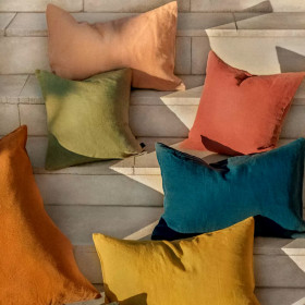 Housse de Coussin PORTICCIO en Lin Lavé