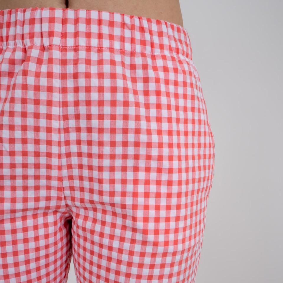 Pantalon coupe droite à carreaux vichy Mesange