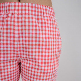 Pantalon coupe droite à carreaux vichy Mesange