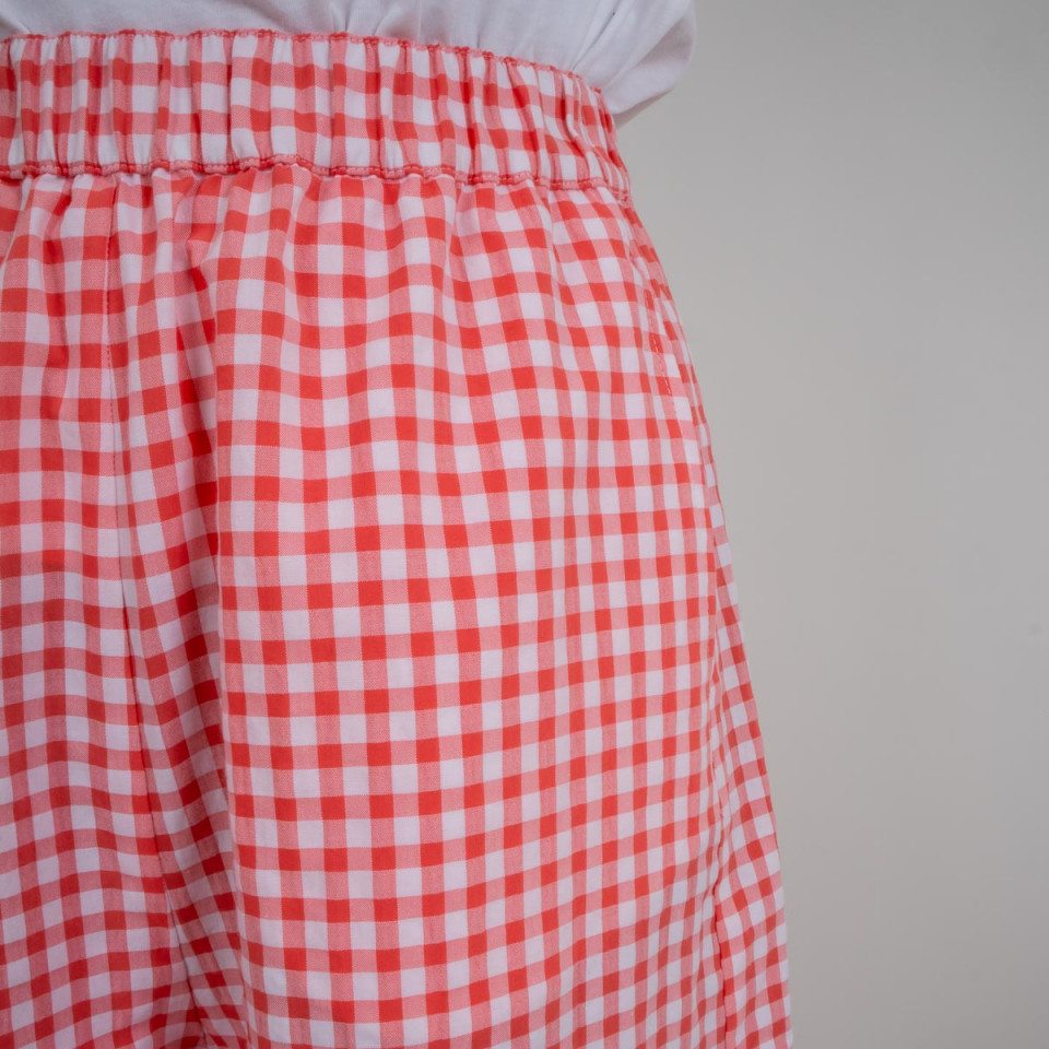 Jupe-culotte longue à carreaux vichy Martin
