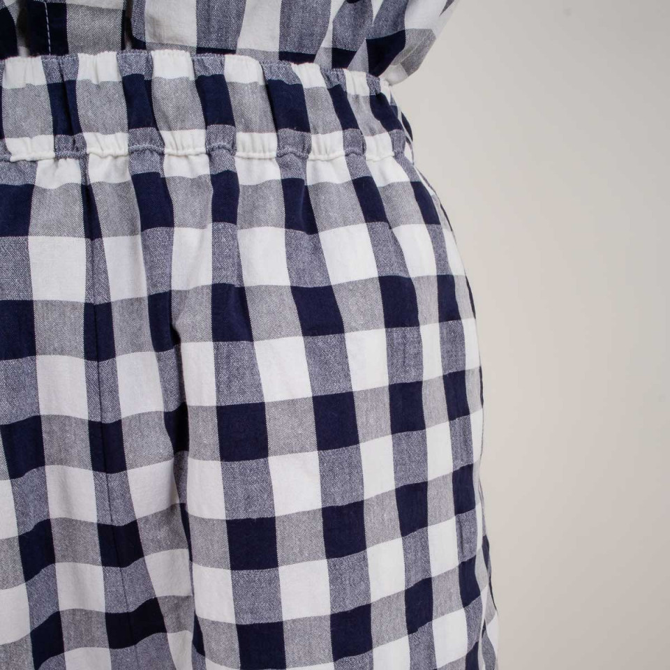 Jupe-culotte longue à carreaux vichy Martin