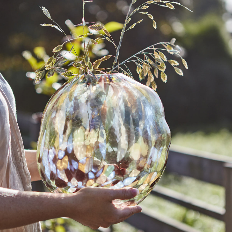 HAROLD Vase Oval en Verre Soufflé
