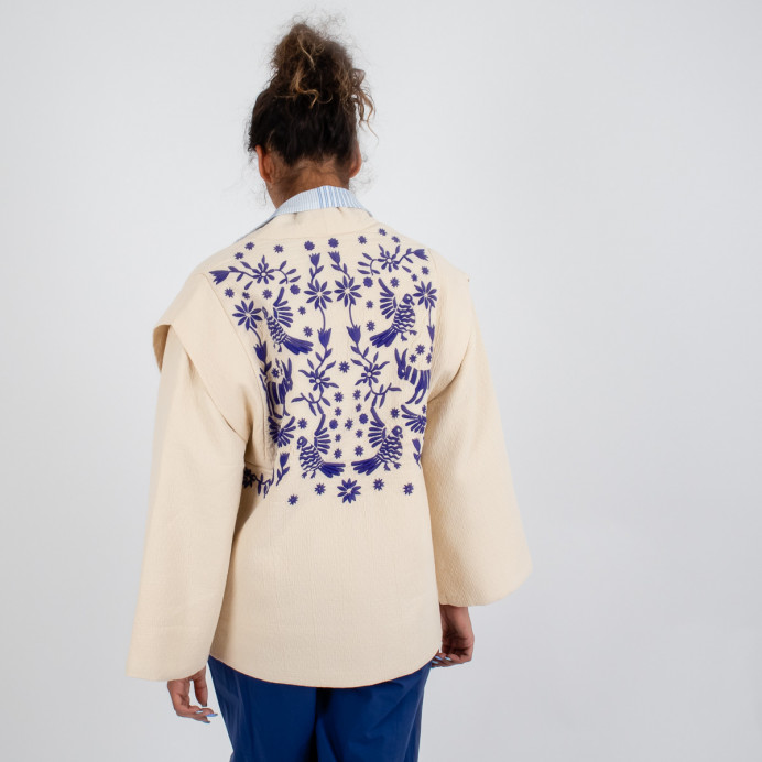 Veste kimono en coton Touareg  - ÉTÉ 2024