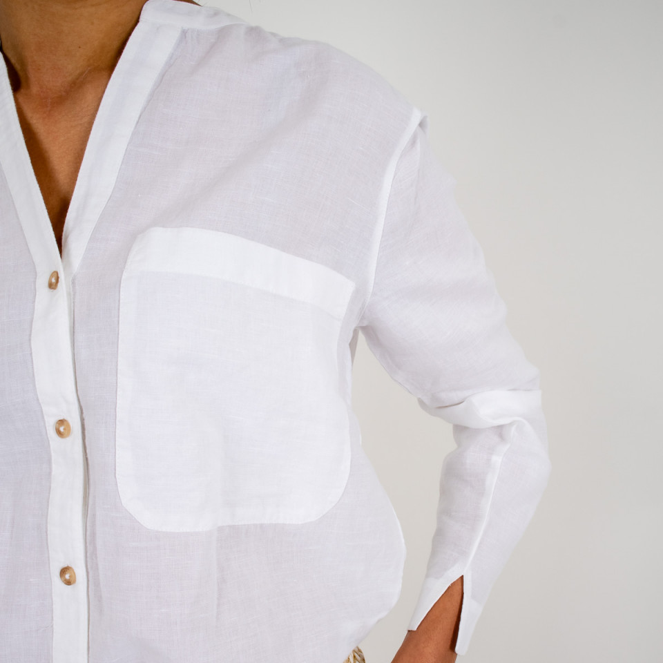 Chemise manches longues col V Gina 