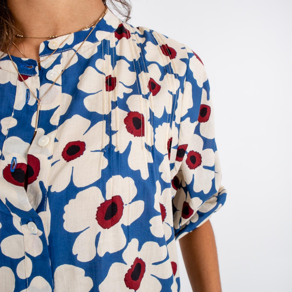 Robe chemise à fleurs Roseline - ÉTÉ 2024