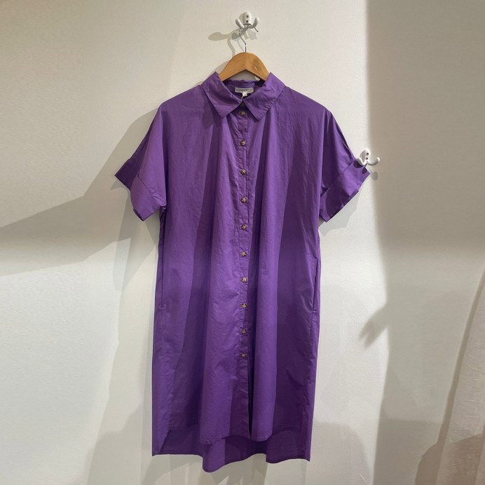 Yerse Robe chemise manches courtes en coton Milo - ÉTÉ 2024